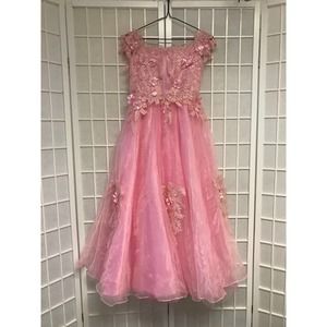 Handmade Pink Lace Gown